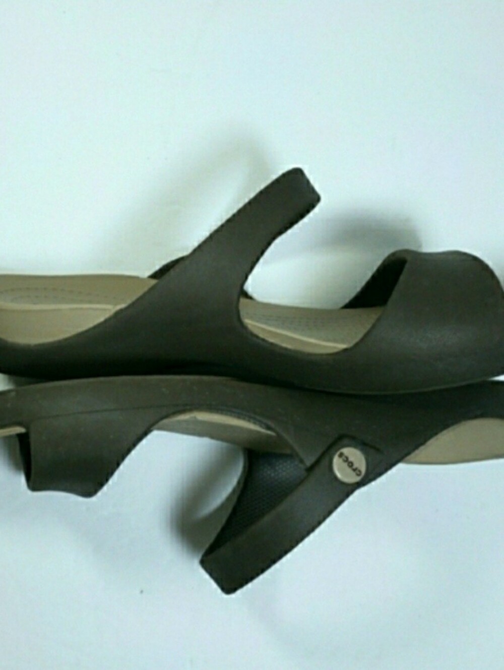 CROCS Slipon Foam Cushioned Wedge Heel Sandals - Picture 5 of 8